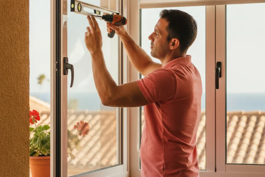 Instalación de una persiana nueva a medida en una vivienda de Esplugues de Llobregat
